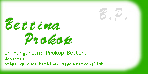 bettina prokop business card